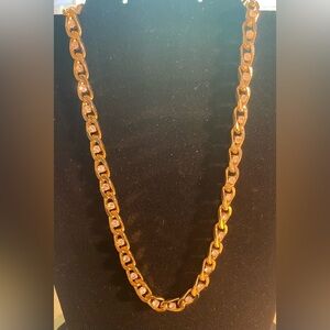 Camrose & Kross JBK Gold-tone Chain Necklace with Crystal Stones 18”